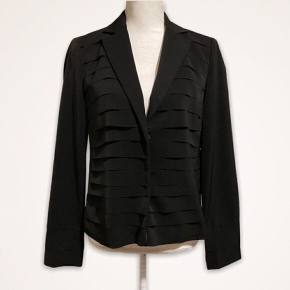 Rafaella Tiered Black Blazer  - Picture 1 of 7